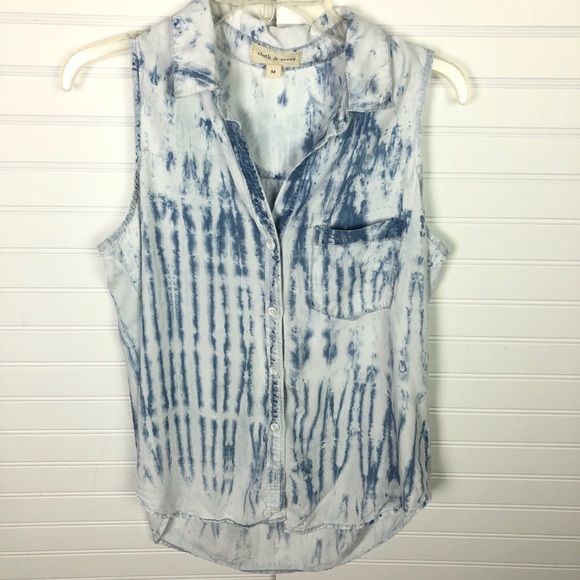 cloth & stone Tops - Tie Dye Chambray Top